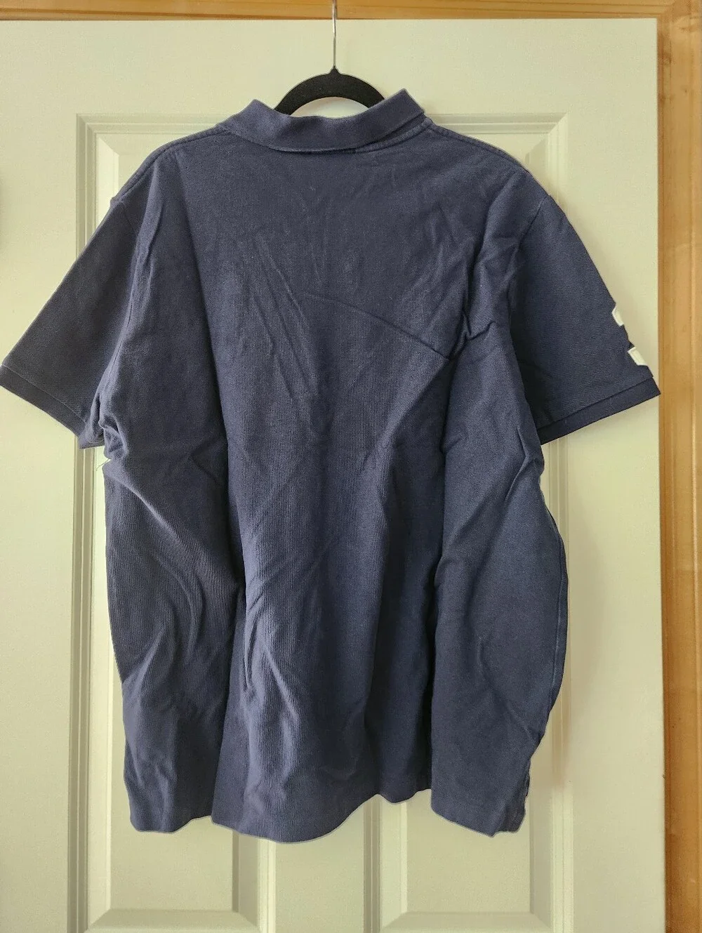 Ralph Lauren Navy Polo with Yellow Diagonal Stripe, XL